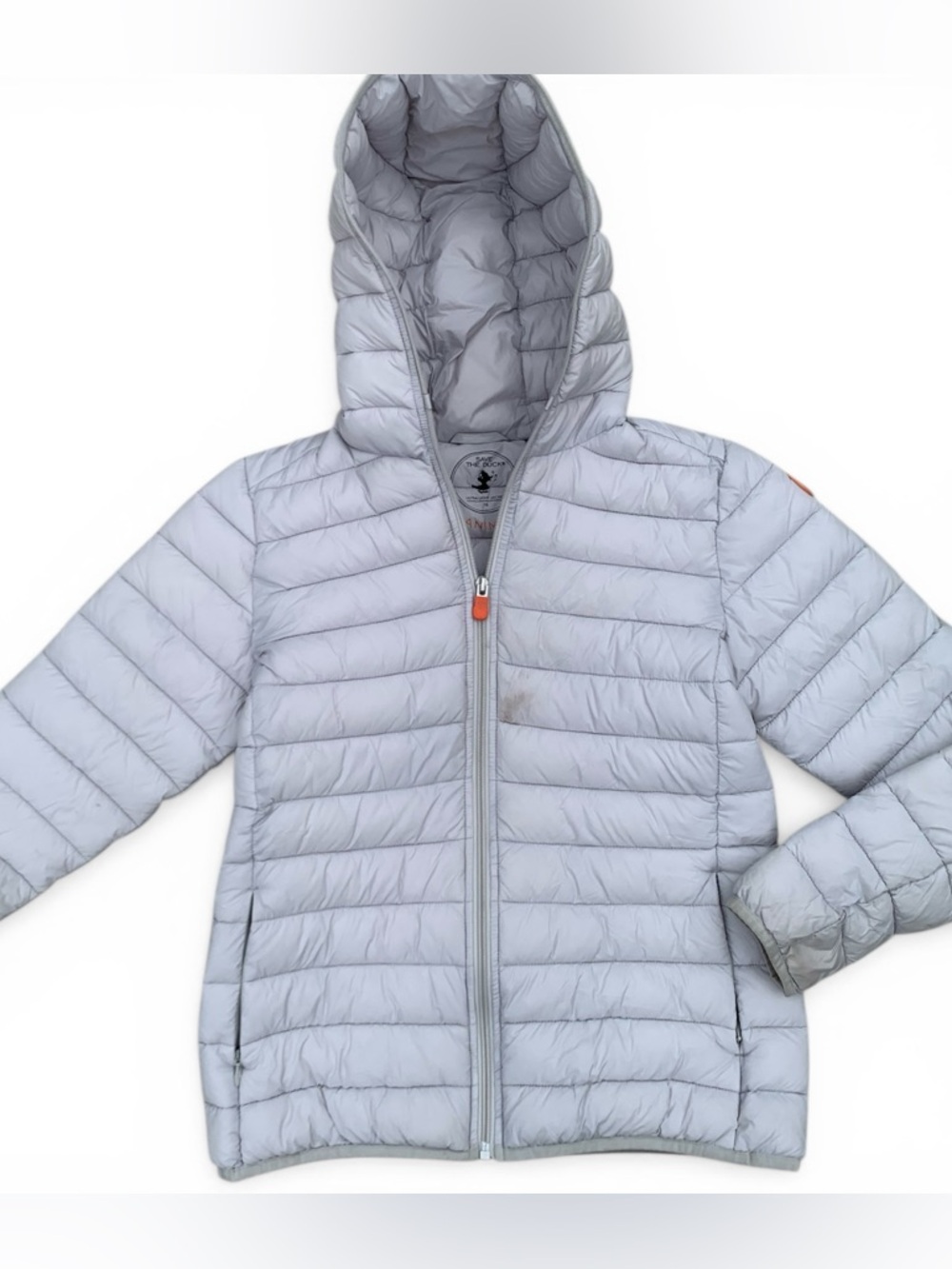 SAVE THE DUCK Light Gray Lily Girl’s Puffer Jacket Size 16